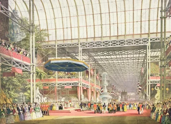 The Inauguration of the Great Industrial Exhibition of 1851, plate 1 from Dickensons Comprehensive Pictures